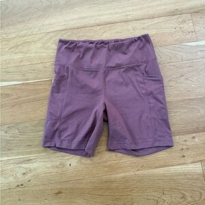 Yogalicious Purple Bike Shorts with Elastic Waistband
